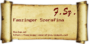 Faszinger Szerafina névjegykártya